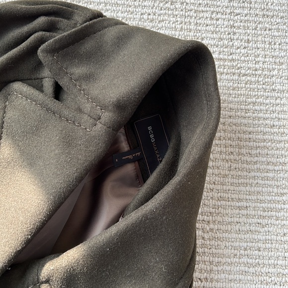 BCBG Maxazria Green Wool Pea coat - Picture 11 of 11